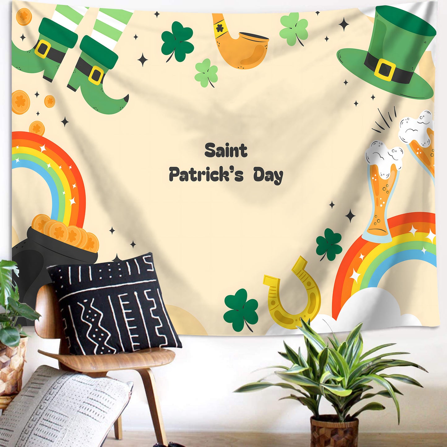 Customizable St Patrick'S Day Wall Background Cloth – Perfect for St. Patrick's Day & Outdoor Celebrations, Adding a Special Touch to Events and Holidays