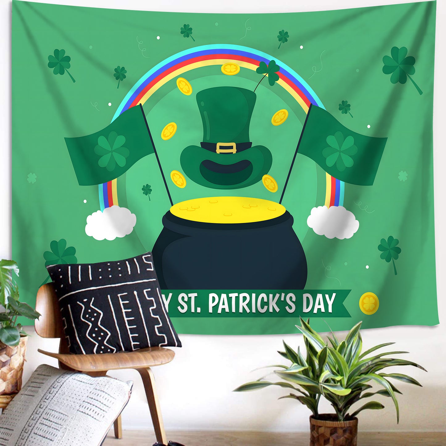 Customizable St Patrick'S Day Wall Background Cloth – Perfect for St. Patrick's Day & Outdoor Celebrations, Adding a Special Touch to Events and Holidays