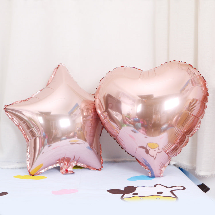 Customizable 18 Inch Rose Golden Aluminum Balloons, Perfect for Weddings, Valentine's Day, Christmas, Birthdays, and More