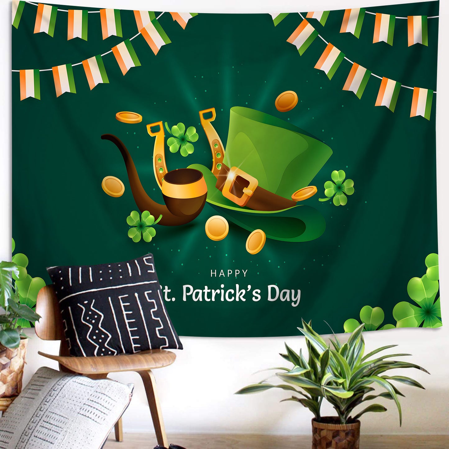 Customizable St Patrick'S Day Wall Background Cloth – Perfect for St. Patrick's Day & Outdoor Celebrations, Adding a Special Touch to Events and Holidays