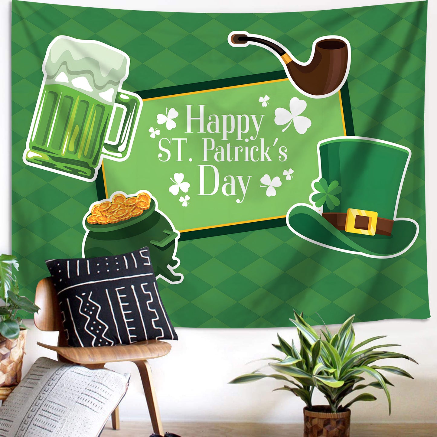 Customizable St Patrick'S Day Wall Background Cloth – Perfect for St. Patrick's Day & Outdoor Celebrations, Adding a Special Touch to Events and Holidays