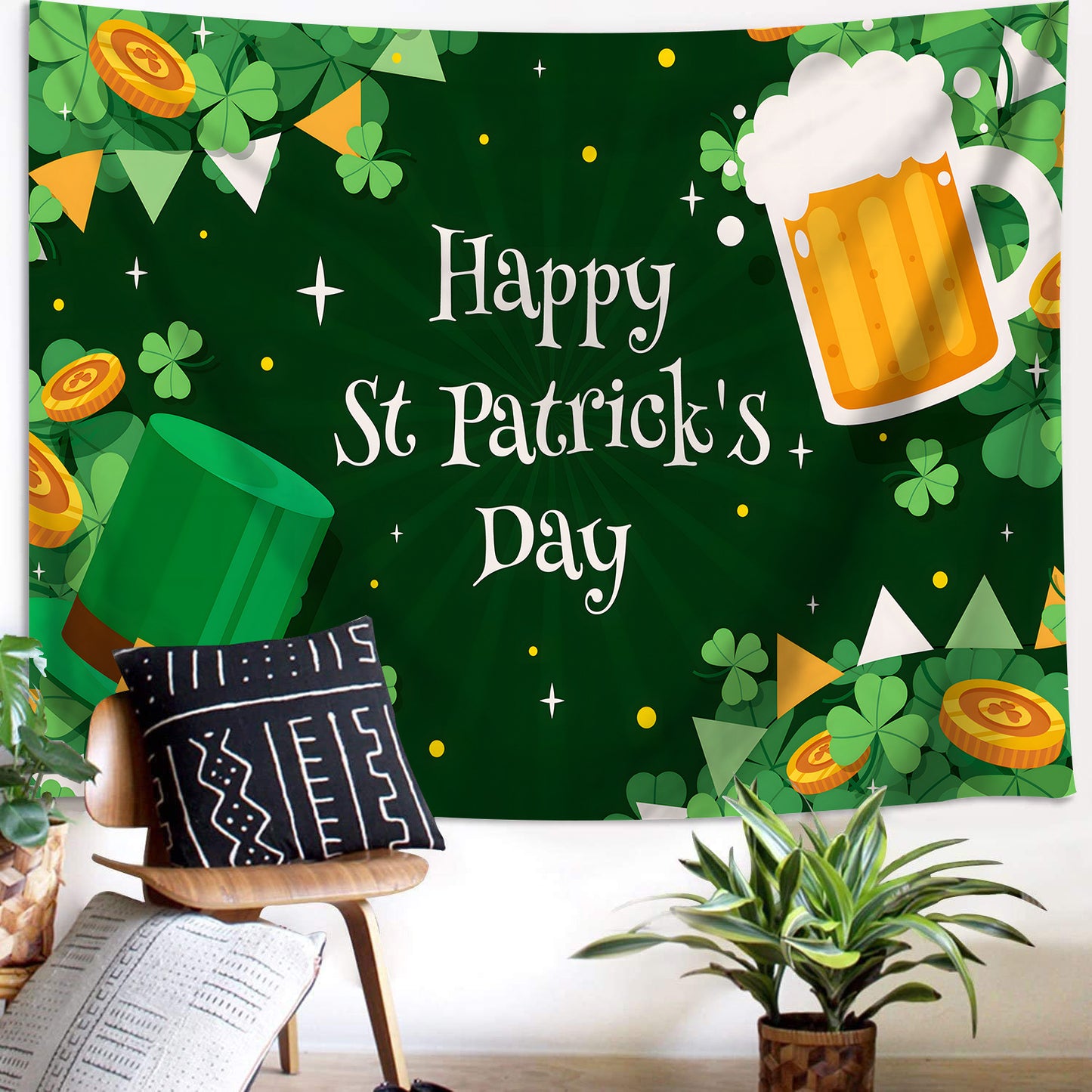 Customizable St Patrick'S Day Wall Background Cloth – Perfect for St. Patrick's Day & Outdoor Celebrations, Adding a Special Touch to Events and Holidays