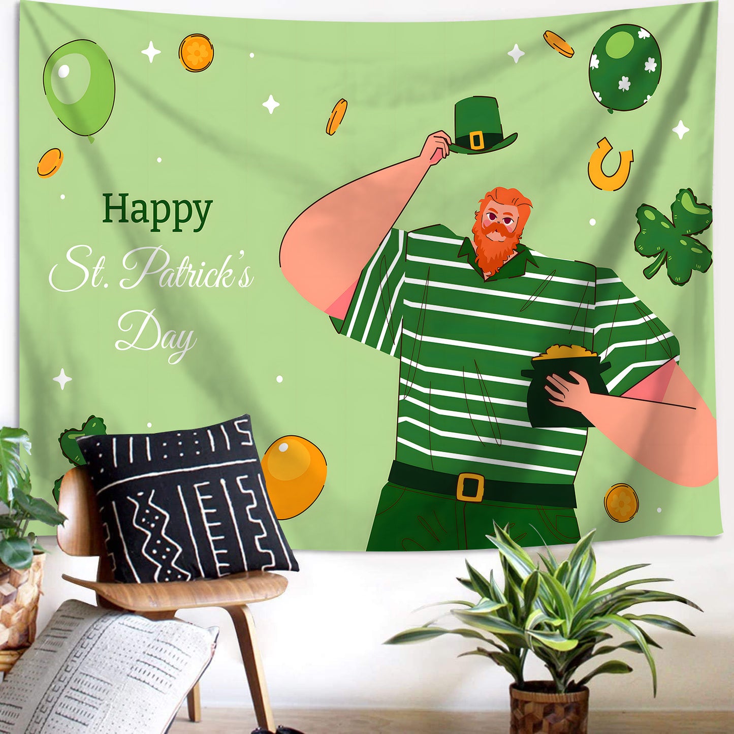 Customizable St Patrick'S Day Wall Background Cloth – Perfect for St. Patrick's Day & Outdoor Celebrations, Adding a Special Touch to Events and Holidays