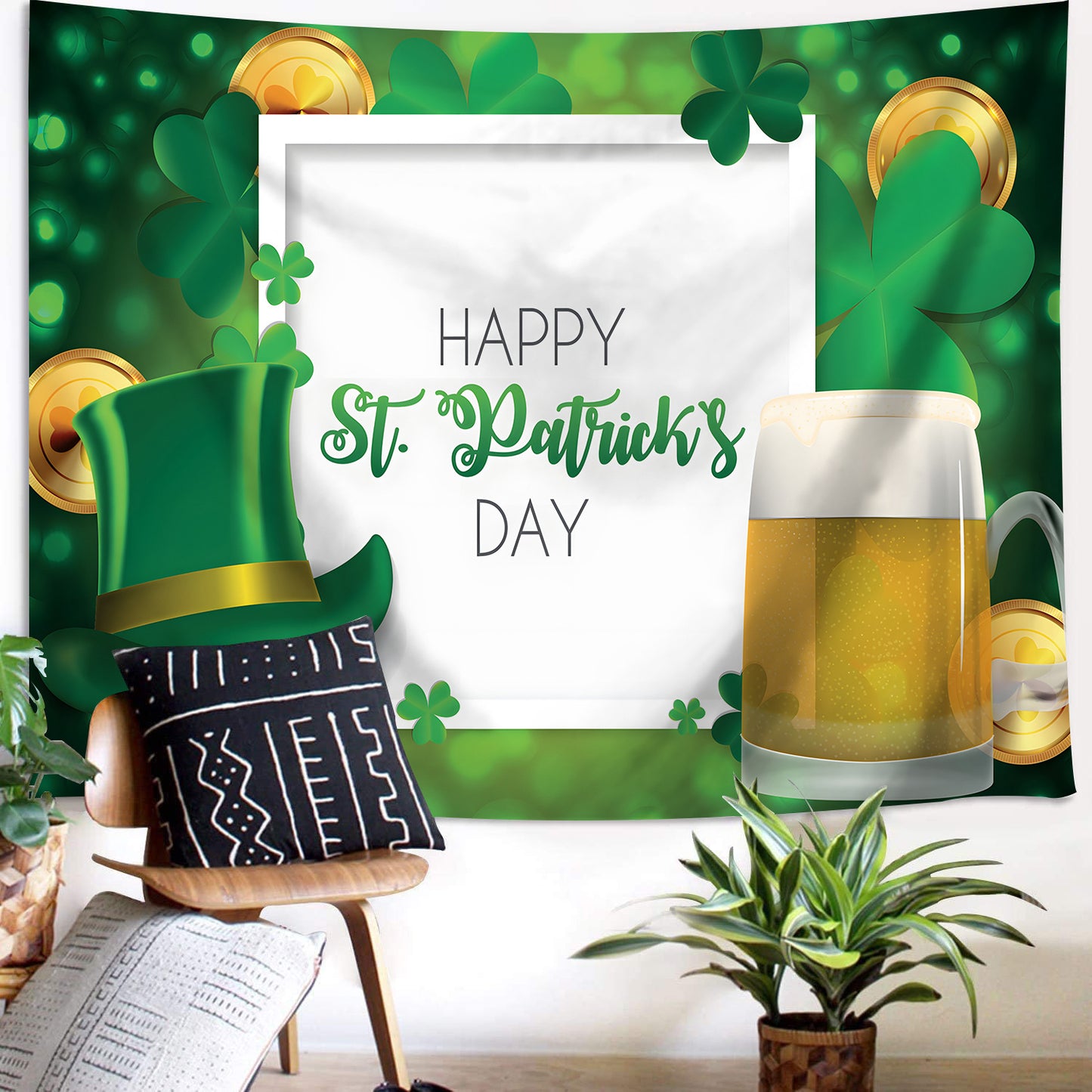 Customizable St Patrick'S Day Wall Background Cloth – Perfect for St. Patrick's Day & Outdoor Celebrations, Adding a Special Touch to Events and Holidays