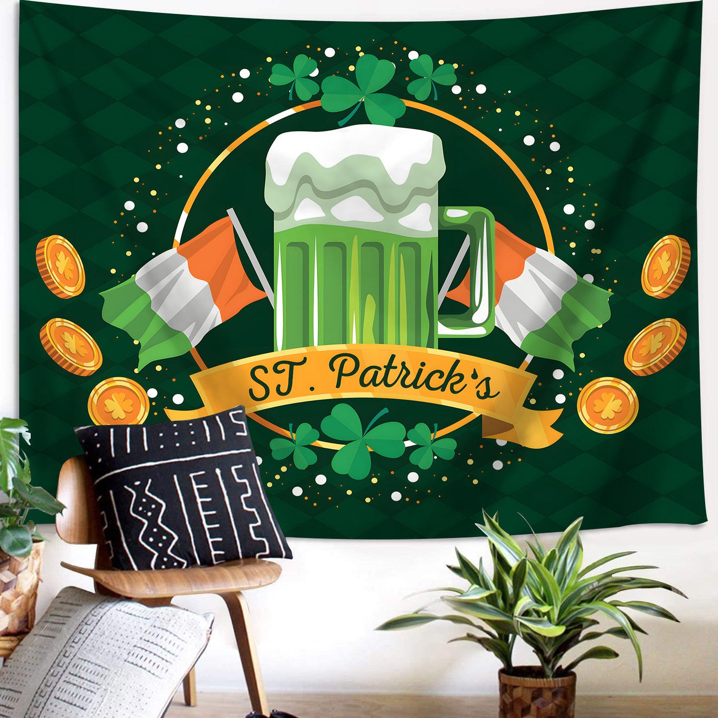 Customizable St Patrick'S Day Wall Background Cloth – Perfect for St. Patrick's Day & Outdoor Celebrations, Adding a Special Touch to Events and Holidays