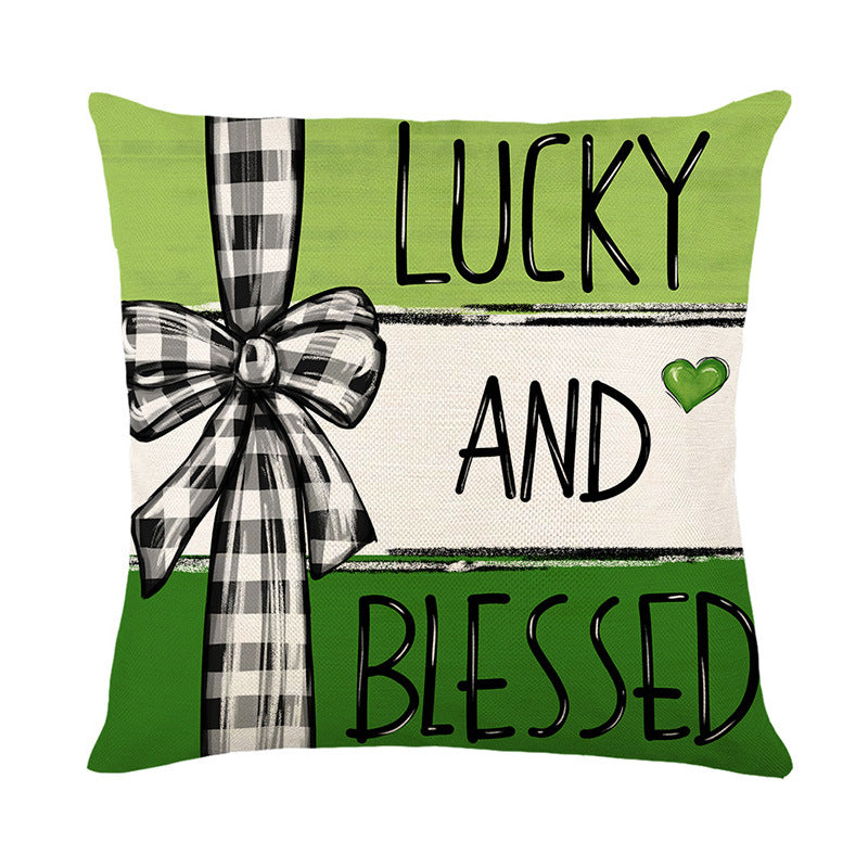 Customizable Patrick's Day Decorative Throw Pillow Covers, 18x18inch, Green Floral Leaf Design, Coastal Style, Polyester, Zippered Cushion Cases for Home Bedroom Sofa Decor